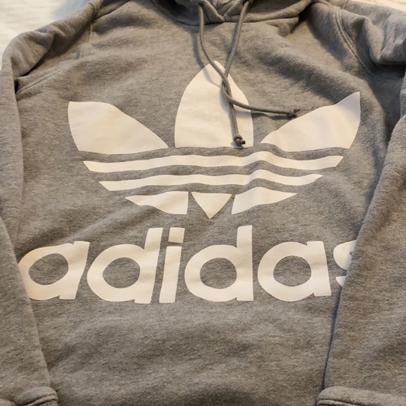 Gray adidas hoodie - Picture 3 of 4